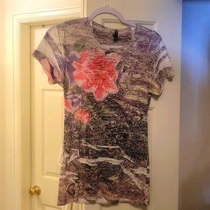 Sweet Girl Floral Burnout T-shirt
